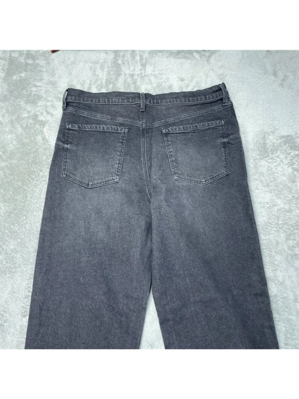 NWT Gloria Vanderbilt Women's 14 Amanda Relaxed Straight Jeans High Grey  F1213